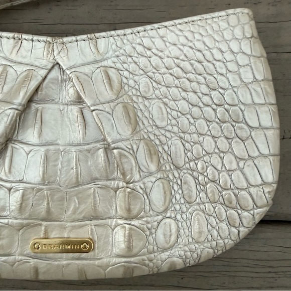 Brahmin croc embossed wristlet